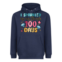 Navy i sparkled my way through 100 days Heavyweight Hoodie - MaliasSmallBusiness