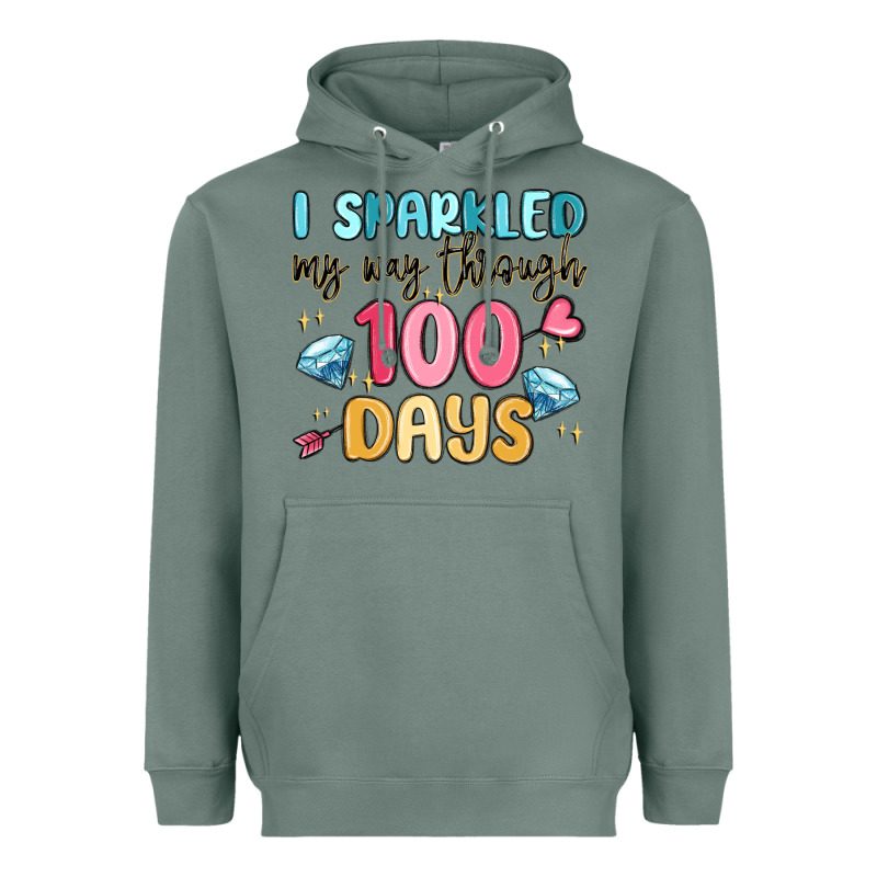I Sparkled My Way Through 100 Days Heavyweight Hoodie by MaliasSmallBusiness | Teevron