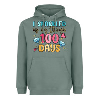 Sage i sparkled my way through 100 days Heavyweight Hoodie - MaliasSmallBusiness