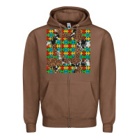 Chestnut western autism seamless pattern Zipper Hoodie - Artiststas