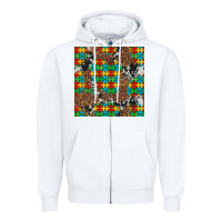 White western autism seamless pattern Zipper Hoodie - Artiststas
