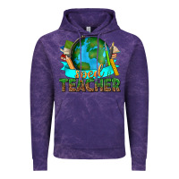 Cloud Purple sped teacher with earth globe Vintage Hoodie - texasbilliewilder