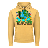 Vintage Mustard sped teacher with earth globe Vintage Hoodie - texasbilliewilder
