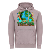 Vintage Zinc sped teacher with earth globe Vintage Hoodie - texasbilliewilder