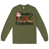 Army Green santa's favorite grandma Long Sleeve Tee - AdoDesignShop