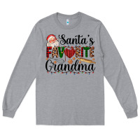 Heather Grey santa's favorite grandma Long Sleeve Tee - AdoDesignShop