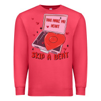 Cardinal heart record player Premium Sweatshirt - MaliasSmallBusiness