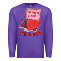 Purple heart record player Premium Sweatshirt - MaliasSmallBusiness