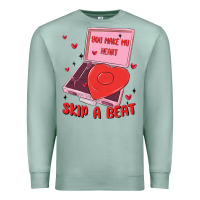 Seafoam heart record player Premium Sweatshirt - MaliasSmallBusiness