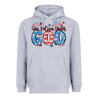 Heather Grey one nation under god Heavyweight Hoodie - MaliasSmallBusiness