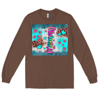 Chestnut mommy leopard turquoise Long Sleeve Tee - JahusDesignShop