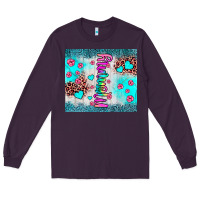 Plum mommy leopard turquoise Long Sleeve Tee - JahusDesignShop