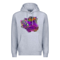 Heather Grey halloween spider web for patches Premium Hoodie - BundleAndBundleShop