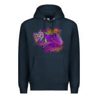 Navy halloween spider web for patches Premium Hoodie - BundleAndBundleShop