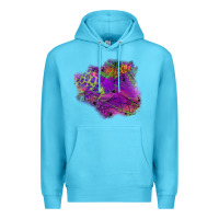 Ocean Blue halloween spider web for patches Premium Hoodie - BundleAndBundleShop