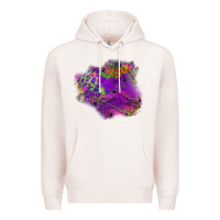 Pale Pink halloween spider web for patches Premium Hoodie - BundleAndBundleShop