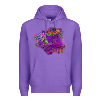 Purple halloween spider web for patches Premium Hoodie - BundleAndBundleShop