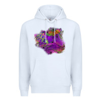 White halloween spider web for patches Premium Hoodie - BundleAndBundleShop