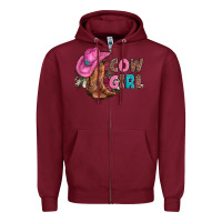 Burgundy valentine day boots hat and roses Zipper Hoodie - AdoDesignShop