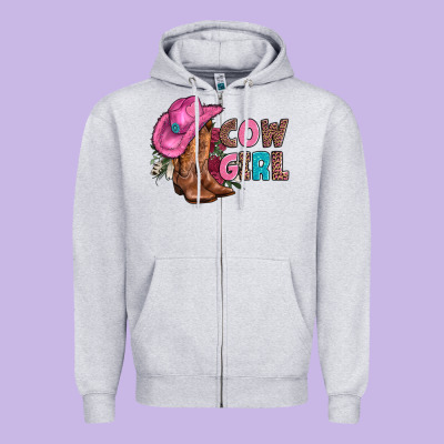 Valentine Day Boots Hat And Roses Zipper Hoodie Designed By Adodesignshop