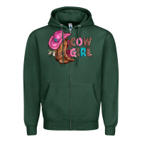 Sports Green valentine day boots hat and roses Zipper Hoodie - AdoDesignShop