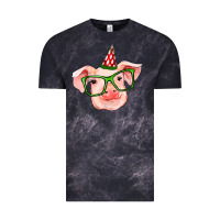 Cloud Black pig christmas Vintage Tee - RanaPortraitStore