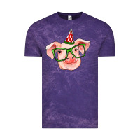 Cloud Purple pig christmas Vintage Tee - RanaPortraitStore