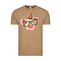 Vintage Coffee pig christmas Vintage Tee - RanaPortraitStore