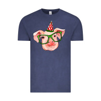 Vintage Denim pig christmas Vintage Tee - RanaPortraitStore