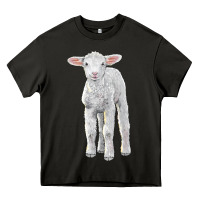 Asphalt merino wool baby sheep Heavy Core Tee - LillyAllenDesigns