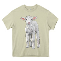 Mossy merino wool baby sheep Heavy Core Tee - LillyAllenDesigns