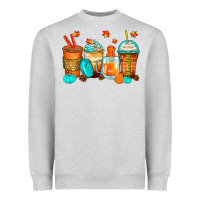 Heather Grey thankful coffee cups Heavyweight Sweatshirt - Zillion Design Studio
