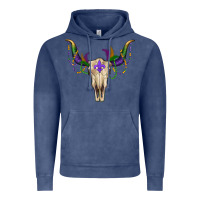 Mardi Gras Bullskull Vintage Hoodie | Teevron
