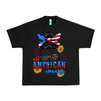 Black All American Mama 4th of July Urban Heavy Tee - CowGirlArtShop
