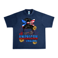 Navy All American Mama 4th of July Urban Heavy Tee - CowGirlArtShop