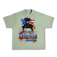 Oil Green All American Mama 4th of July Urban Heavy Tee - CowGirlArtShop