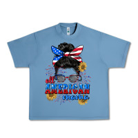 Pebble Blue All American Mama 4th of July Urban Heavy Tee - CowGirlArtShop
