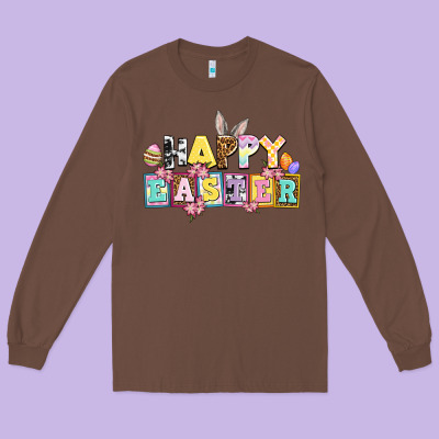 Happy Easter Long Sleeve Tee Designed By Adodesignshop