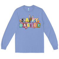 Colony Blue happy easter Long Sleeve Tee - AdoDesignShop