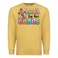 Antique Gold saved by his grace Premium Sweatshirt - MaliasSmallBusiness