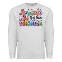Dove Grey saved by his grace Premium Sweatshirt - MaliasSmallBusiness