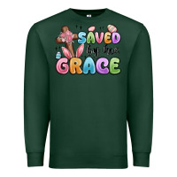 Sports Green saved by his grace Premium Sweatshirt - MaliasSmallBusiness