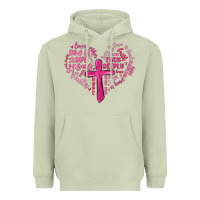 Matcha jesus is love heart cross valentines day Heavyweight Hoodie - MaliasSmallBusiness