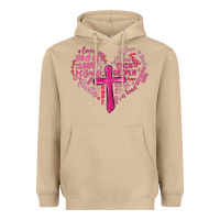 Mushroom jesus is love heart cross valentines day Heavyweight Hoodie - MaliasSmallBusiness