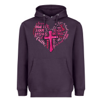 Jesus Is Love Heart Cross Valentines Day Heavyweight Hoodie | Teevron