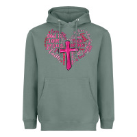 Sage jesus is love heart cross valentines day Heavyweight Hoodie - MaliasSmallBusiness