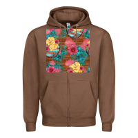 Chestnut hatched egg easter chicks seamless pattern Zipper Hoodie - Artiststas