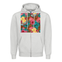 Dove Grey hatched egg easter chicks seamless pattern Zipper Hoodie - Artiststas