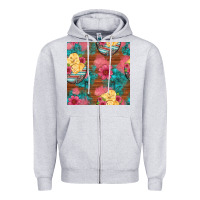 Heather Grey hatched egg easter chicks seamless pattern Zipper Hoodie - Artiststas