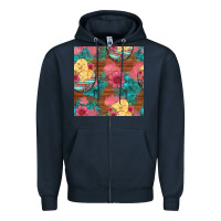 Navy hatched egg easter chicks seamless pattern Zipper Hoodie - Artiststas